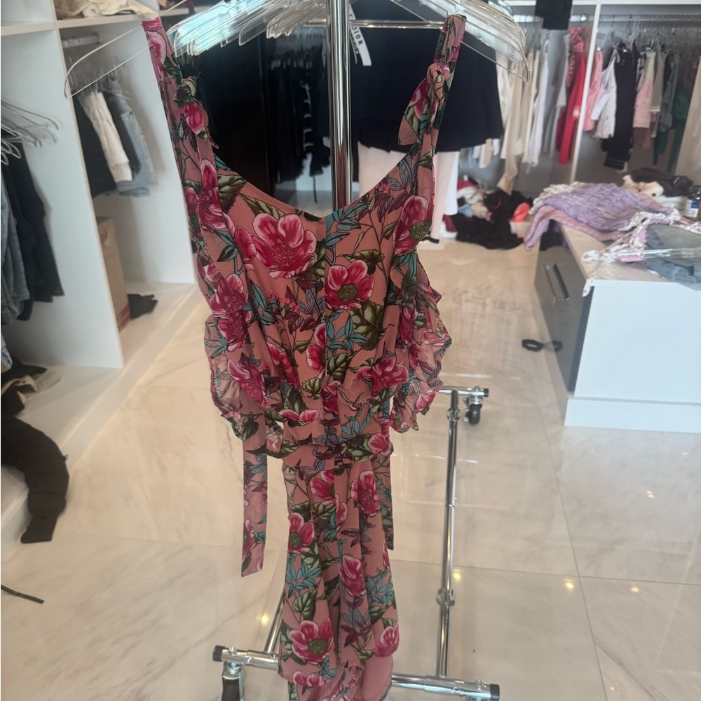 For Love And Lemons Pink Floral Dress